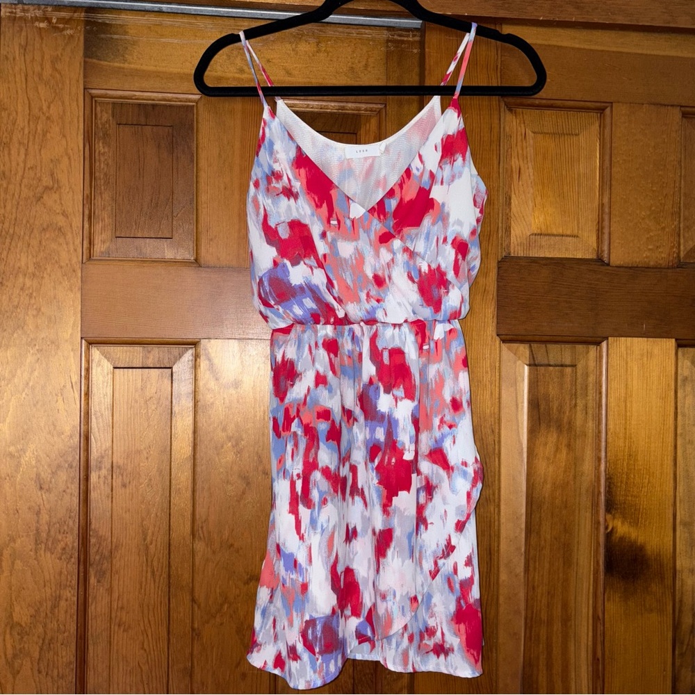 Lush Faux Wrap Mini Dress XS